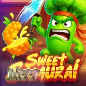 Sweet Samurai স্লট গেমের রঙিন এবং জাপানি ডোজো থিমযুক্ত ইন্টারফেস